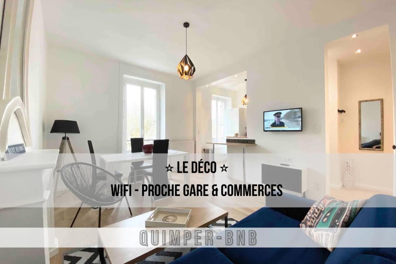 Le Deco - Confort - Wifi - Luminosite - Entre Gare Et Centre Quimper Exterior foto